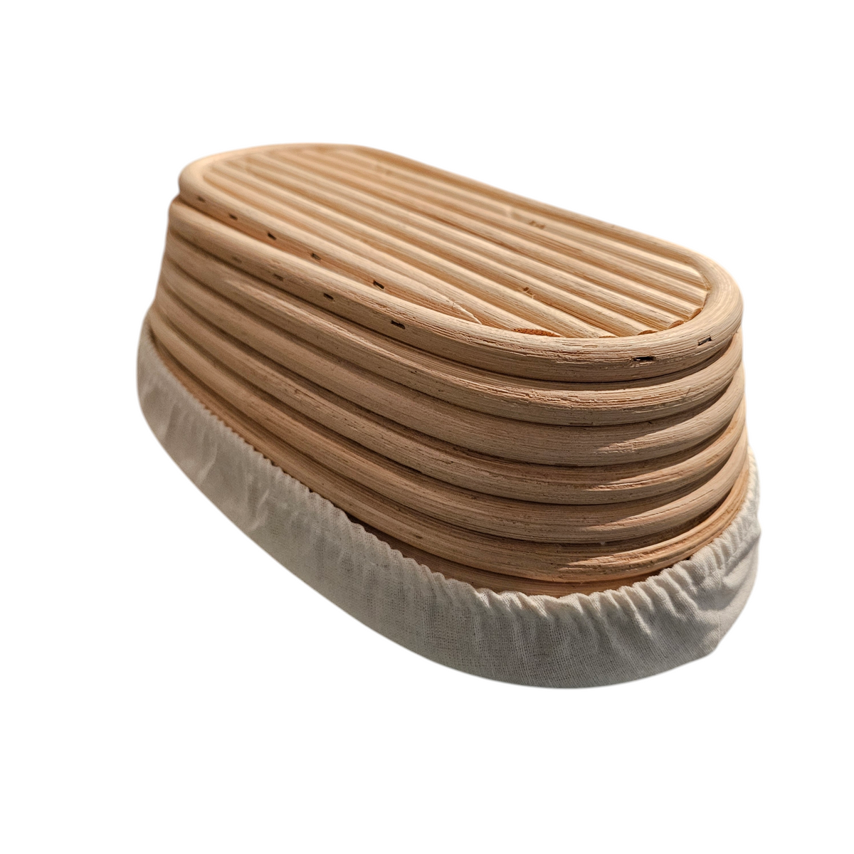 Hevekurv (Banneton) oval 24 cm med lining