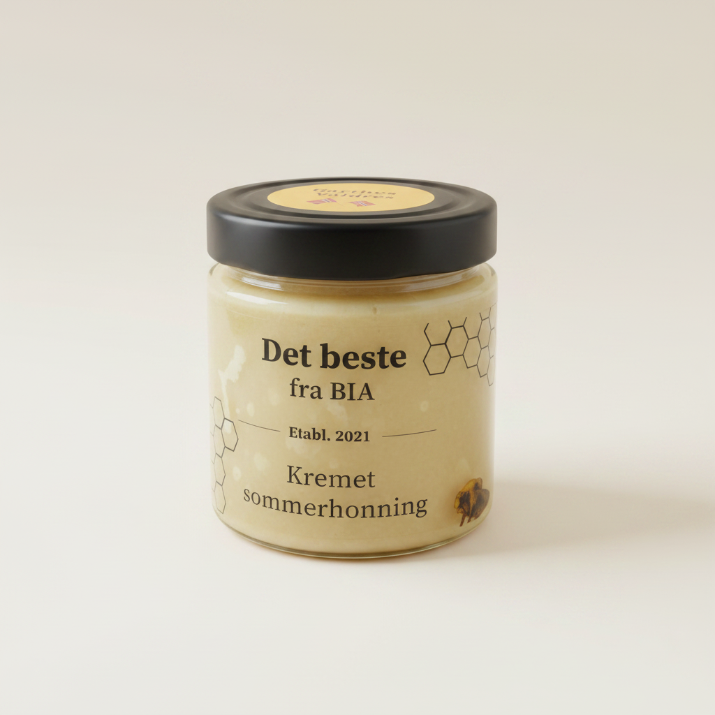 Kremet sommerhonning – original med nøytral bakgrunn